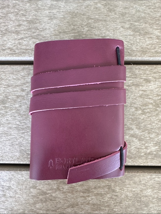 portland leather goods Accessories - NWOT Portland Leather Goods Small Lollipop Leather Wrap Journal